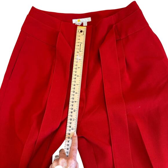 Boden Melina Paperbag Trousers Red Wide Leg High Rise Tie Waist Size 6 NWT - Picture 5 of 11